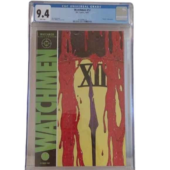 D.C. Comics Watchmen #12 CGC Graded 9.4 White Pages